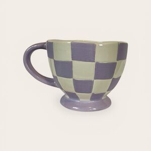 Purple Checkered Mug